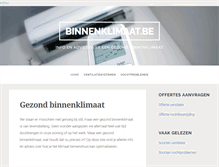 Tablet Screenshot of binnenklimaat.be